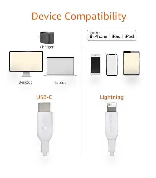 USB-2.0 Type C to Lightning Cable — Lightning, Amazon
