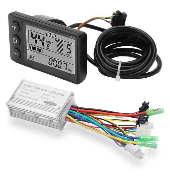 Electric Bike Brushless Motor Controller Kit with LCD866 Display Panel — Motors, Sport2ZY