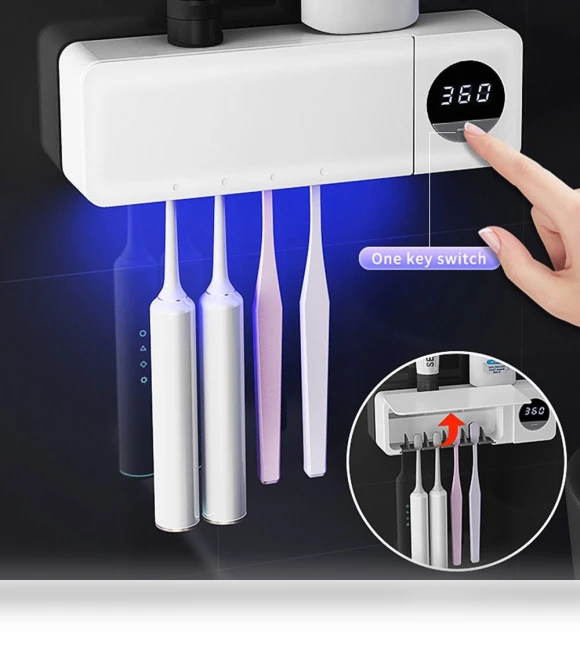 Electric Toothbrush Sterilizer with 4 Slots — Travel Toothbrush Holders, Yeet5yeng