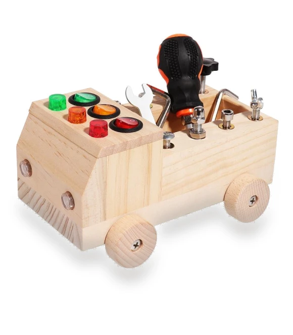 Montessori Busy Board Sensory Toy — Infant & Early Childhood Playthings, Toys-Glory Fourall