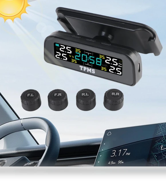 Tire Pressure Monitoring System with Temperature Alert — TPMS Sensor Replacements, LEEPEE Automotive Parts