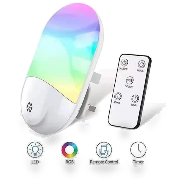 LED night light RGB colorful with remote control sensor light — Night Lights, Five Colorful