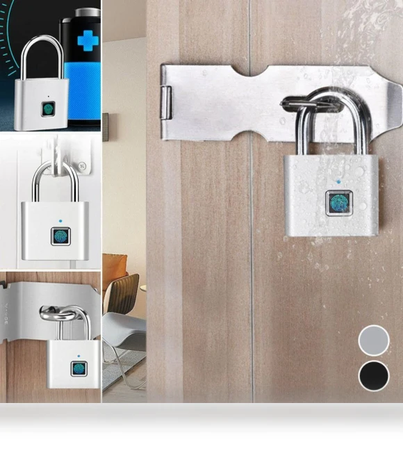 Portable Smart Fingerprint Padlock — Luggage Locks, weicheng