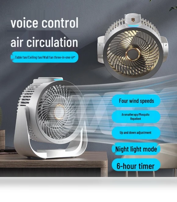 Smart Bluetooth Desktop Air Circulation Fan — Portable Cooling Solutions, Deals Supermarket