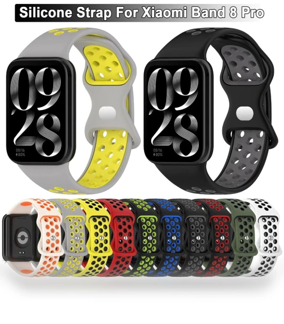 Two-Tone Silicone Watch Strap — Bands, bhuijiehoui