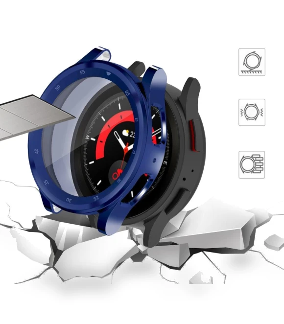 Full Coverage Smart Watch TPU Cover Case with Time Scale Screen Protector — Smartwatch Protectors, APlusVigor