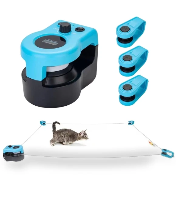Interactive Cat Toys Adjustable Speed Smart Teaser Cat Toys 2024 Cat Treadmill Indoor — Cat Playthings, dewang21