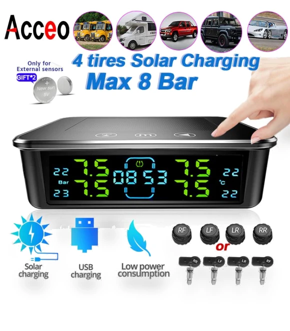 Solar TPMS Tire Pressure Monitoring System — TPMS Sensor Replacements, E-ACE