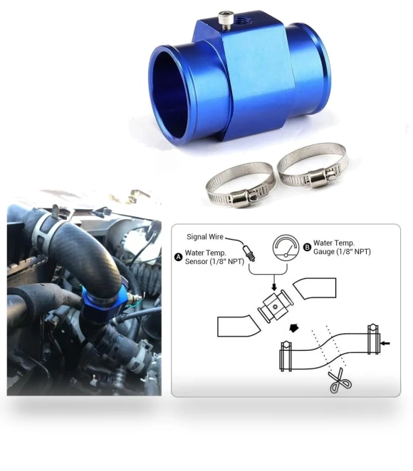Water Temp Joint Pipe Aluminium Alloy Water Sensor Hose Durable Hose Adapter — Hoses, Yayun