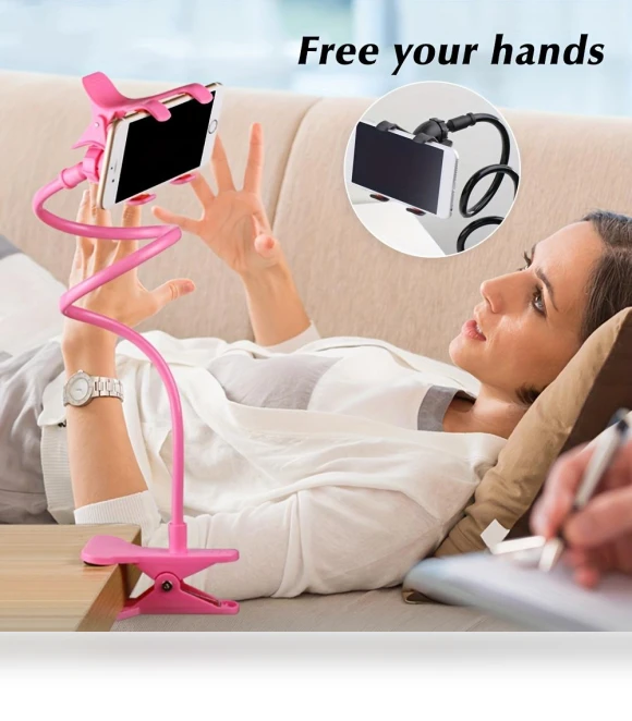 Adjustable Gooseneck Phone Holder with Claw Clamp — Vehicle Phone Holders, Musk