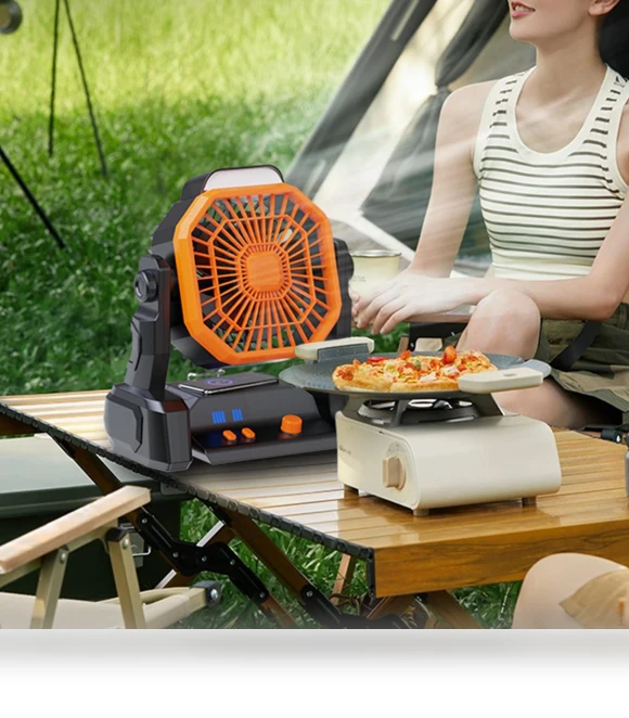 Camping Fan with Lighting Table — Portable Cooling Solutions, Hobbies mall