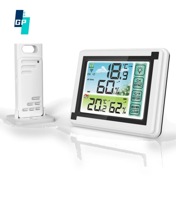 Color Touch Screen Wireless Thermometer Hygrometer — Home Climate Control, Global purchasing