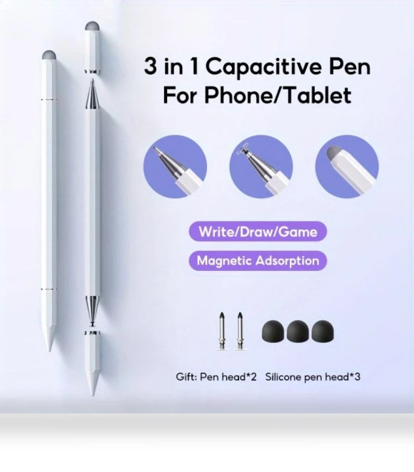 Magnetic Touchscreen Pen 3-in-1 — Styluses & Digital Pens, Musk