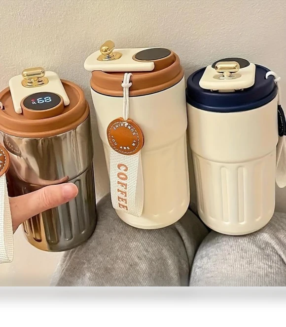 Smart Temperature Display Thermos Bottle — Travel Drinkware, Mary Von