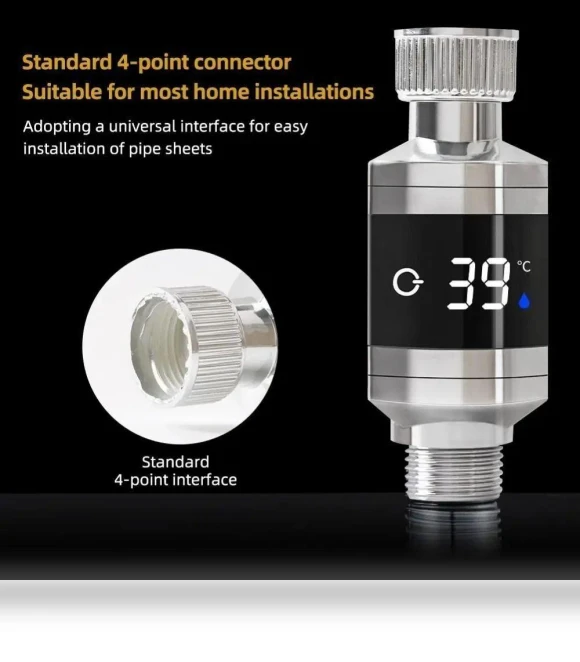 Touch Control LED Display Waterproof Shower Thermometer — Home Climate Control, Zhiruei