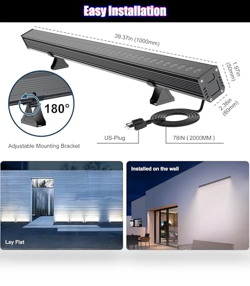 Dimmable Smart Wall Washer Light — Light Bars, Yasotek