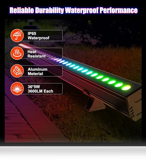 Dimmable Smart Wall Washer Light — Light Bars, Yasotek