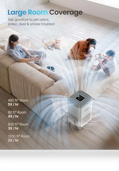 Large Room Air Purifier with HEPA and AOP Alkali Bucket — Activated Carbon Air Purifiers, BWS Alkali Inc.