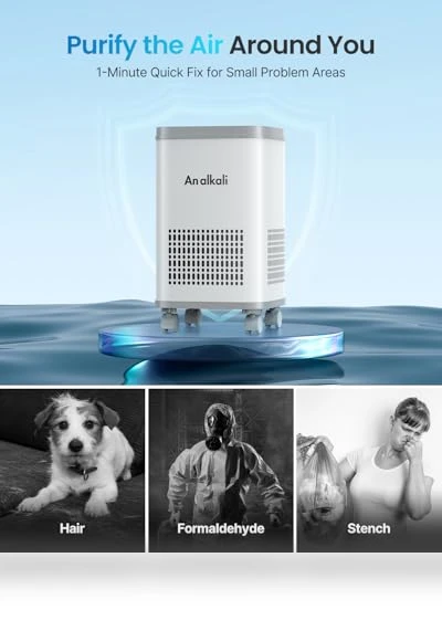 Large Room Air Purifier with HEPA and AOP Alkali Bucket — Activated Carbon Air Purifiers, BWS Alkali Inc.