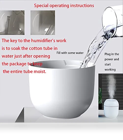 Mini Humidifier with 7 Color LED — Air Moisturizers, HOTFFISH