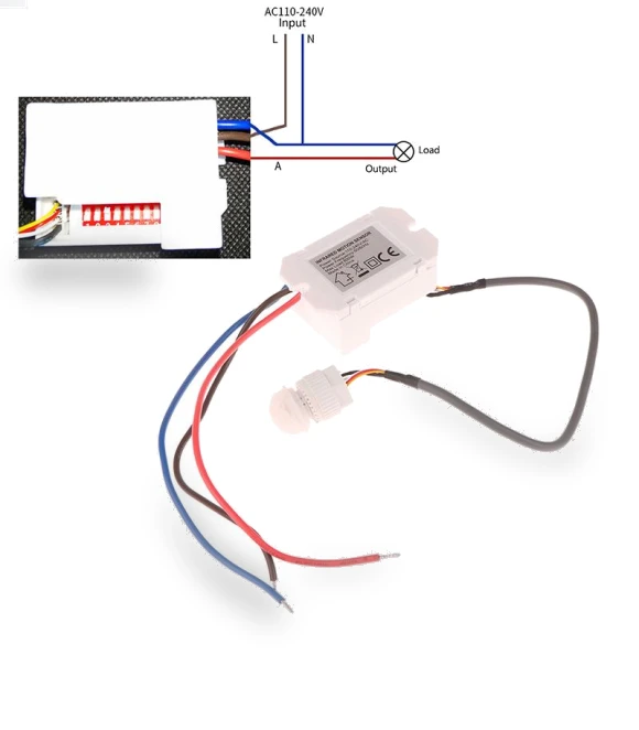 Mini Recessed PIR Ceiling Occupancy Motion Sensor Detector Light Switch — Motion Sensors, JOHO