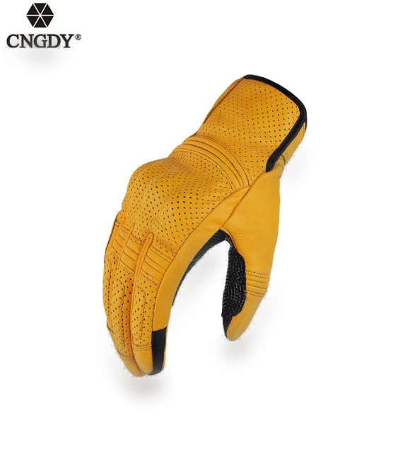 Motorcycle Leather Gloves with Touchscreen — Gloves, Freedom Outdoors