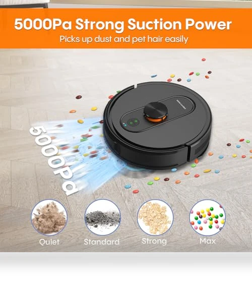 Robot Vacuum and Mop with Self-Emptying — Smart Cleaning Robots, eitton