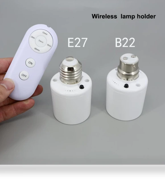 Smart Bulb Holder with Remote Control — Light Sockets, XHJ12