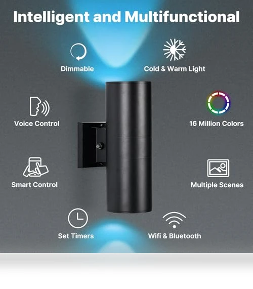 Smart Outdoor Wall Light — Garden Illumination, futxnziey