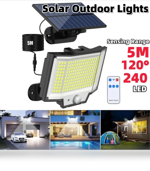 Solar LED Motion Sensor Light — Outdoor Security & Flood Lighting, YH FlashLight