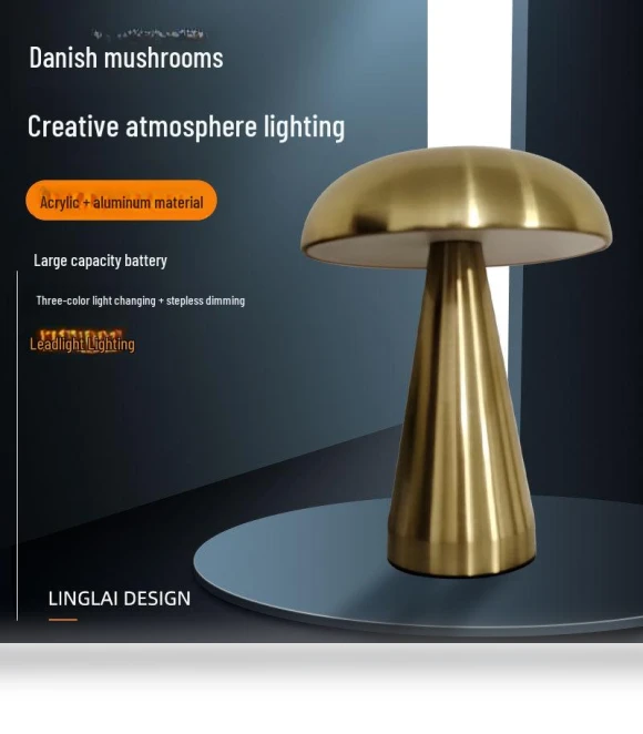 Touch Control Mushroom Bedside Lamp — Standing Lights, TrendVibeCN