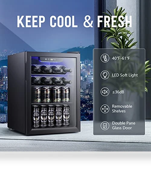 Wine Cooler Cabinet Beverage Refrigerator — Drink Coolers, Antarctic Star