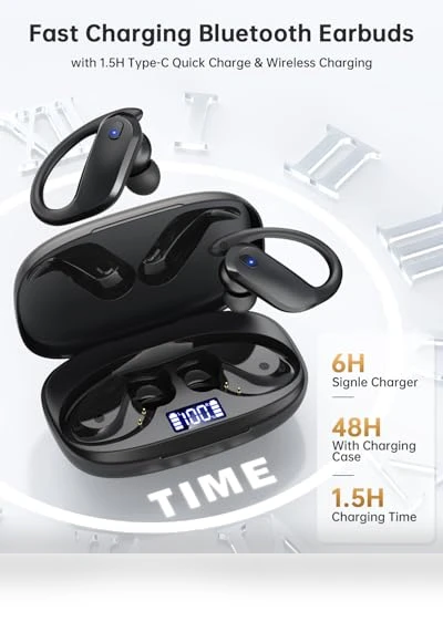 Wireless Earbuds Bluetooth 5.3 Headphones Sport — In-Ear Headphones, NDO