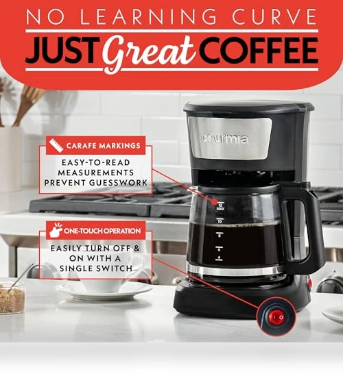 12-Cup One-Touch Drip Coffee Maker — Brewing Excellence, Gourmia