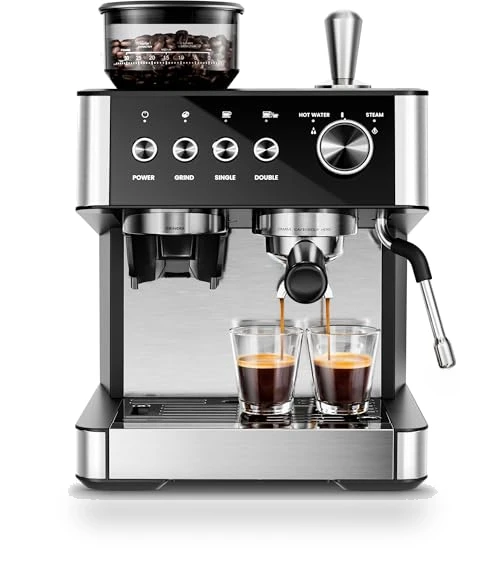 15 Bar Espresso Machine with Grinder — Coffee & Espresso Combos, Kismile