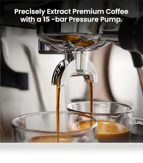 15 Bar Espresso Machine with Grinder — Coffee & Espresso Combos, Kismile