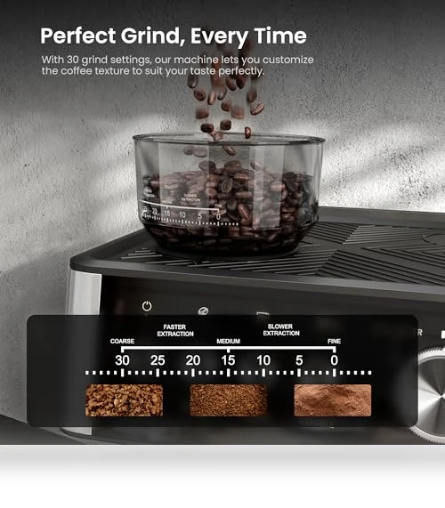 15 Bar Espresso Machine with Grinder — Coffee & Espresso Combos, Kismile
