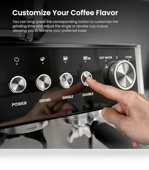 15 Bar Espresso Machine with Grinder — Coffee & Espresso Combos, Kismile