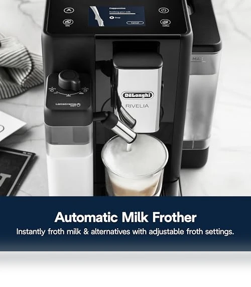 Automatic Espresso Machine with Grinder & Milk Frother — Coffee & Espresso Combos, De'Longhi