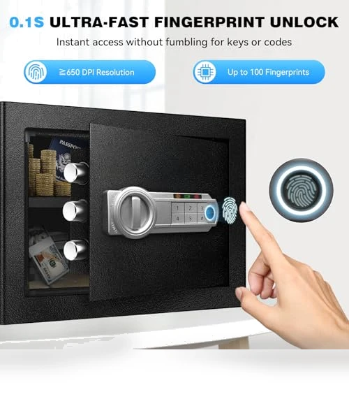 Biometric Fingerprint Safe — Cabinet Safes, VaultHex