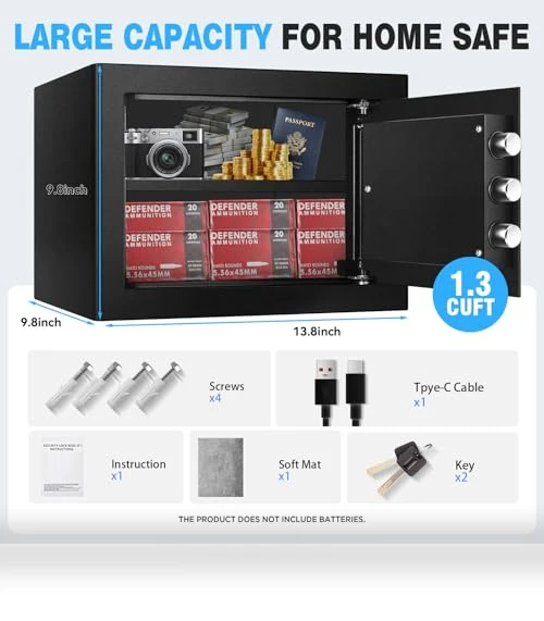 Biometric Fingerprint Safe — Cabinet Safes, VaultHex