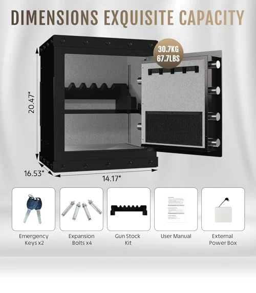 Biometric Safe Box with Smart Touch Screen — Cabinet Safes, SAPITAL