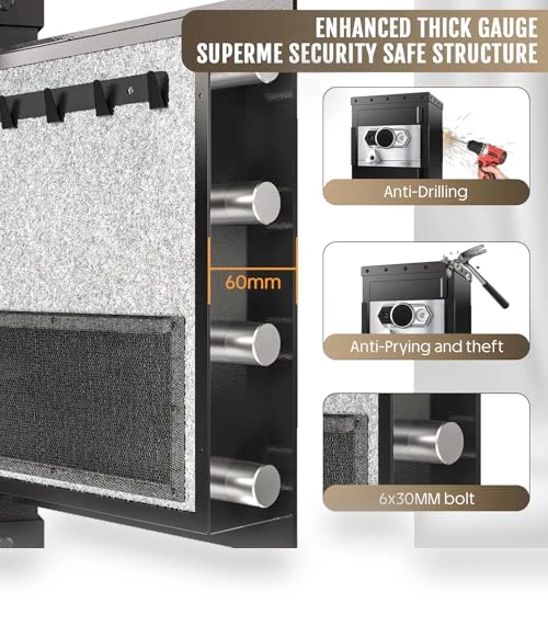 Biometric Safe Box with Smart Touch Screen — Cabinet Safes, SAPITAL