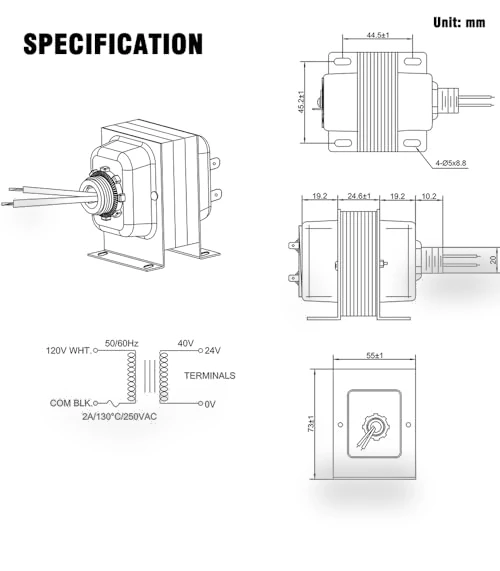 Doorbell Transformer — Transformers, YUNFOOK