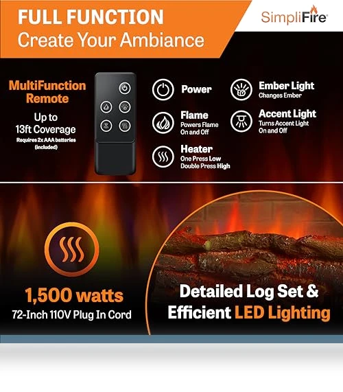 Electric Fireplace Insert — Electric Heating Solutions, SIMPLIFIRE