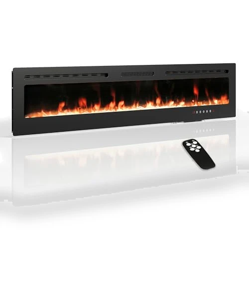Electric Fireplace Wall Mounted & Recessed — Heaters, HOMTHING