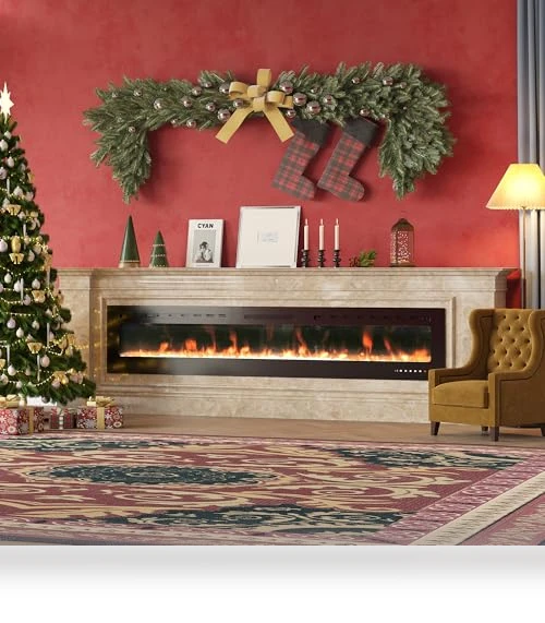 Electric Fireplace Wall Mounted & Recessed — Heaters, HOMTHING