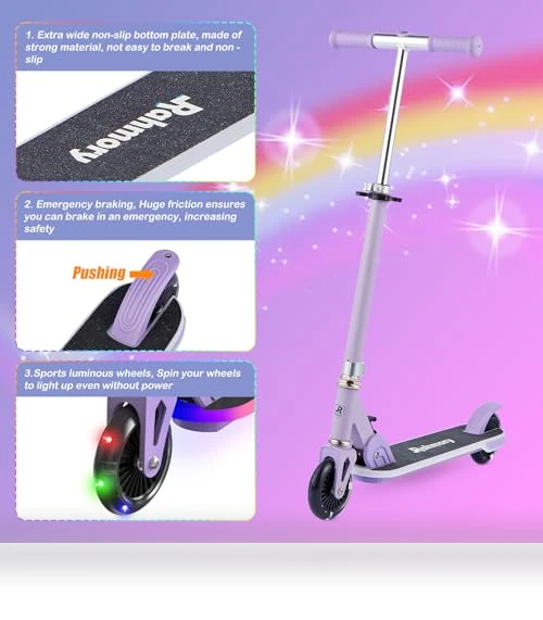 Foldable Kick Scooter with Light Up Wheels — Helmets, Rahmory