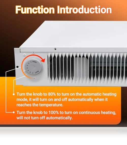 Kickspace Heater with Thermostat — Portable Heating Solutions, Leafinnerin