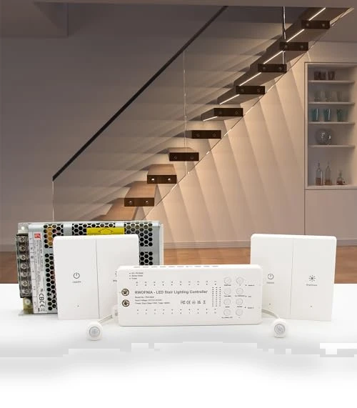 Motion Sensor LED Stair Lighting Kit — Step Lights, RWOFNIA